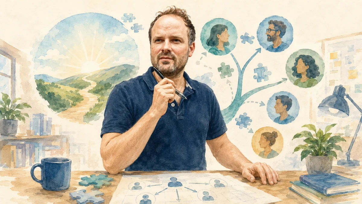 Zwei Menschen, die zueinander finden - Co-Founder-Matching