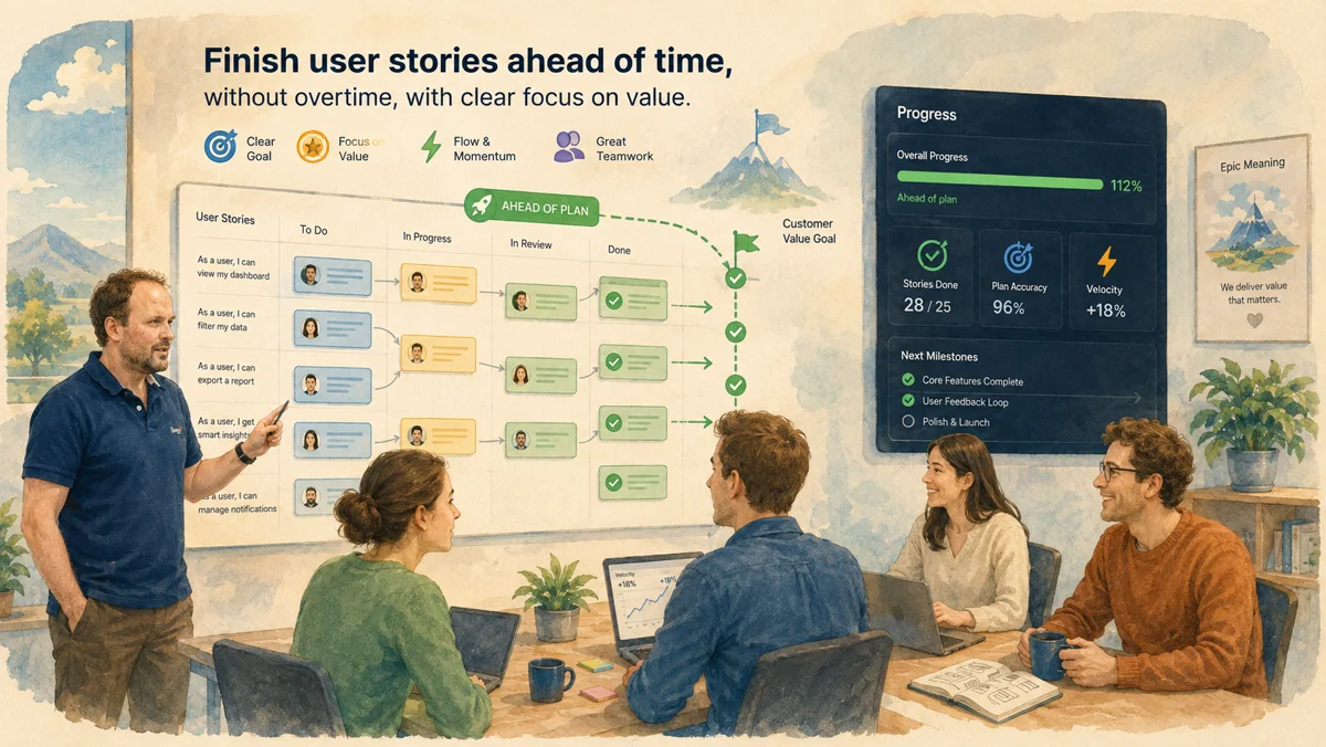 Die Methode im Überblick: Motivation wecken, damit User Stories schneller fertig werden