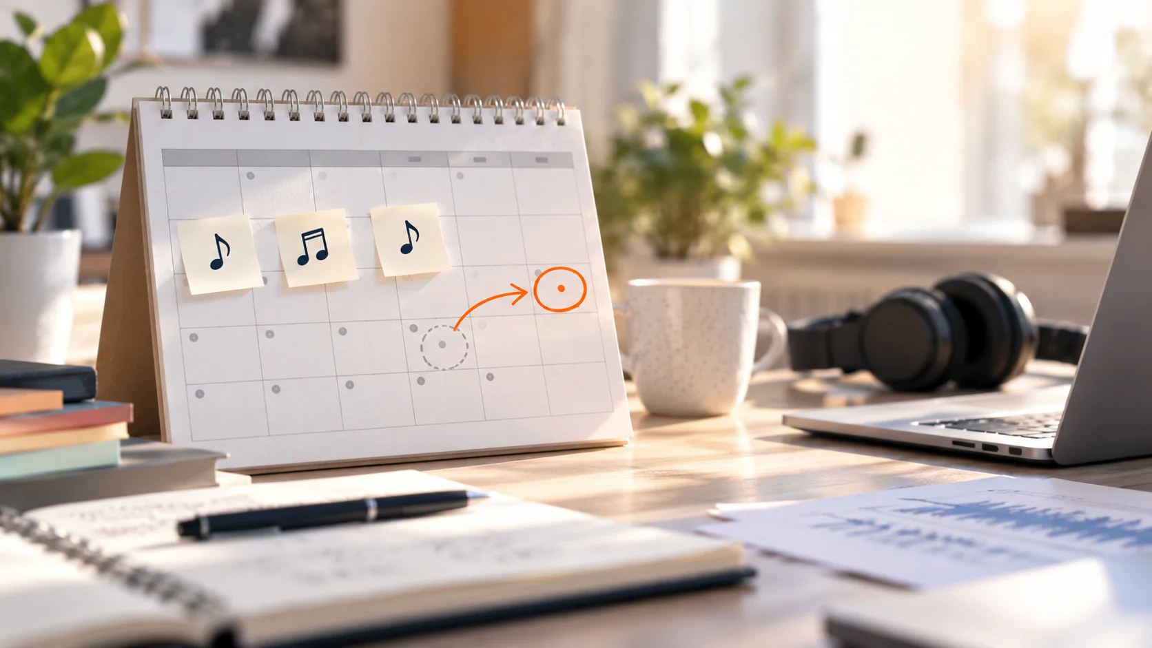 Kalender mit markierter verschobener Abgabefrist.